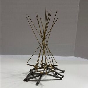 Vintage Ron Schmidt MCM Brutalist Metal Nail Art Sculpture “Campfire” 1960’s Art